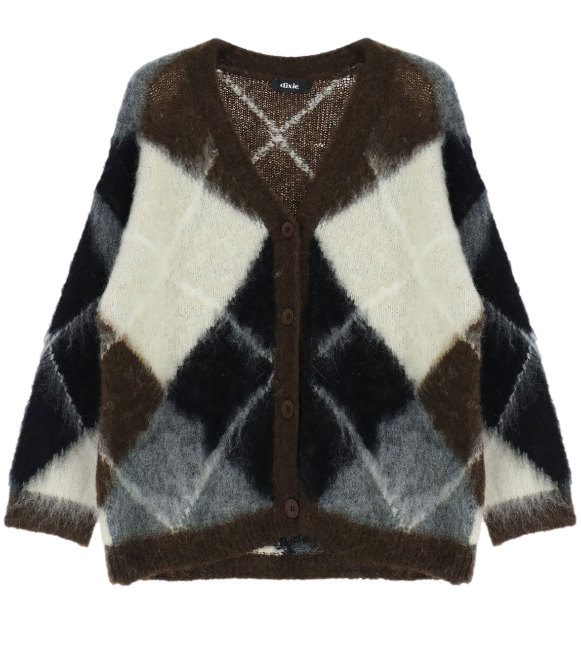 Dixie Maglia Cardigan Moro Donna