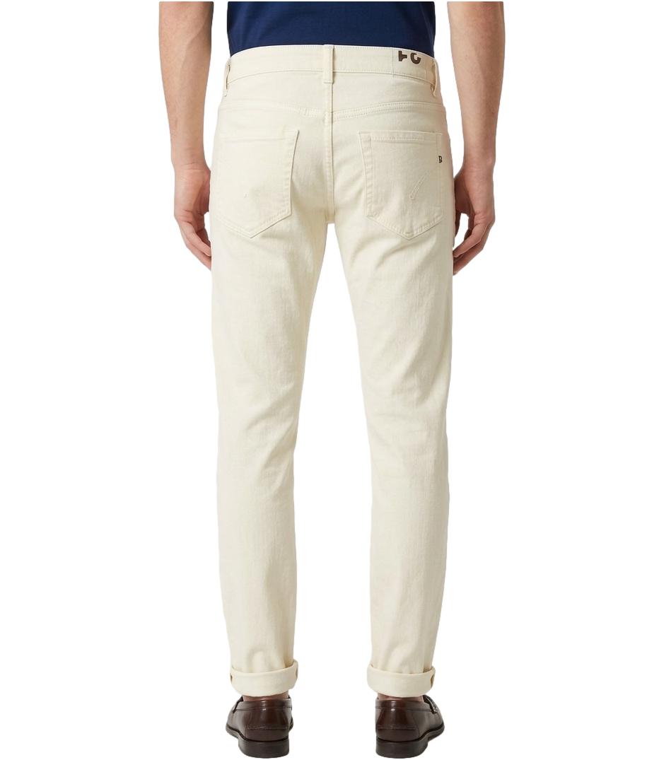 Pantalone George bianco avorio slim