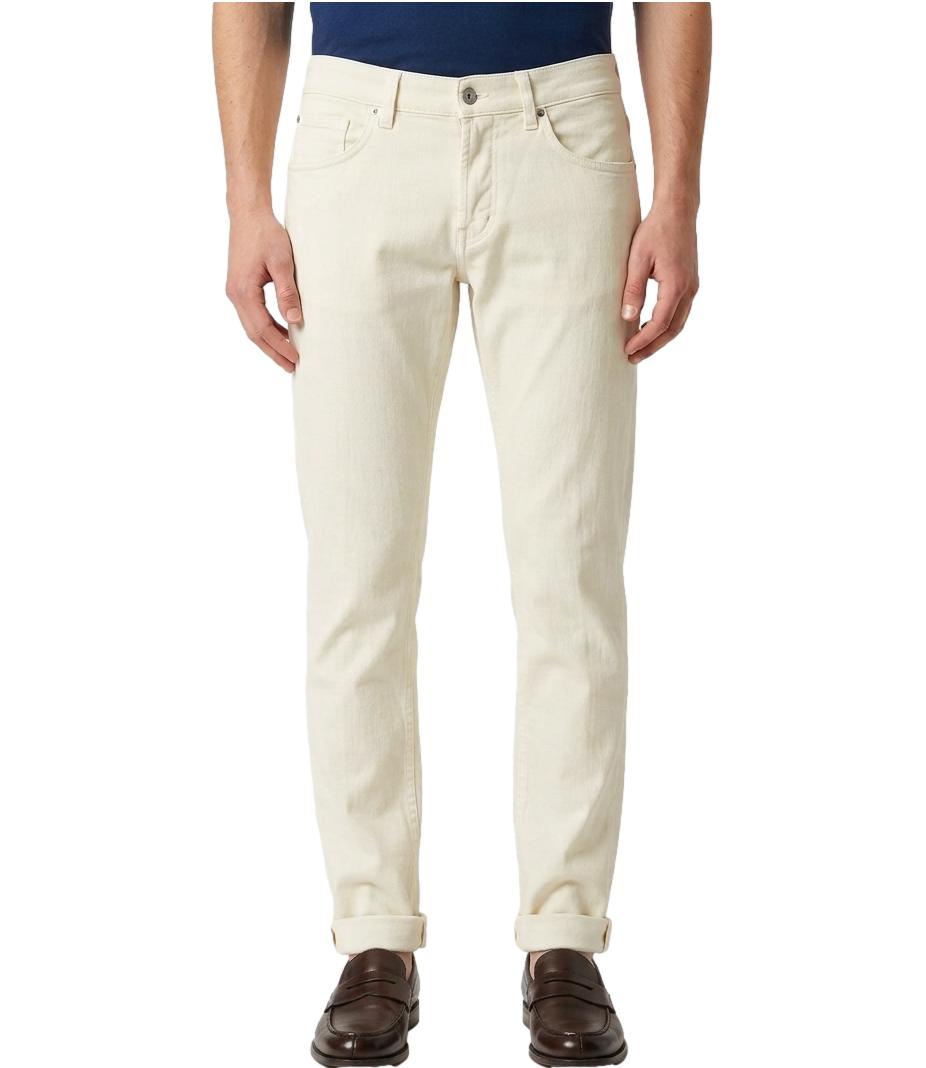 Pantalone George bianco avorio slim