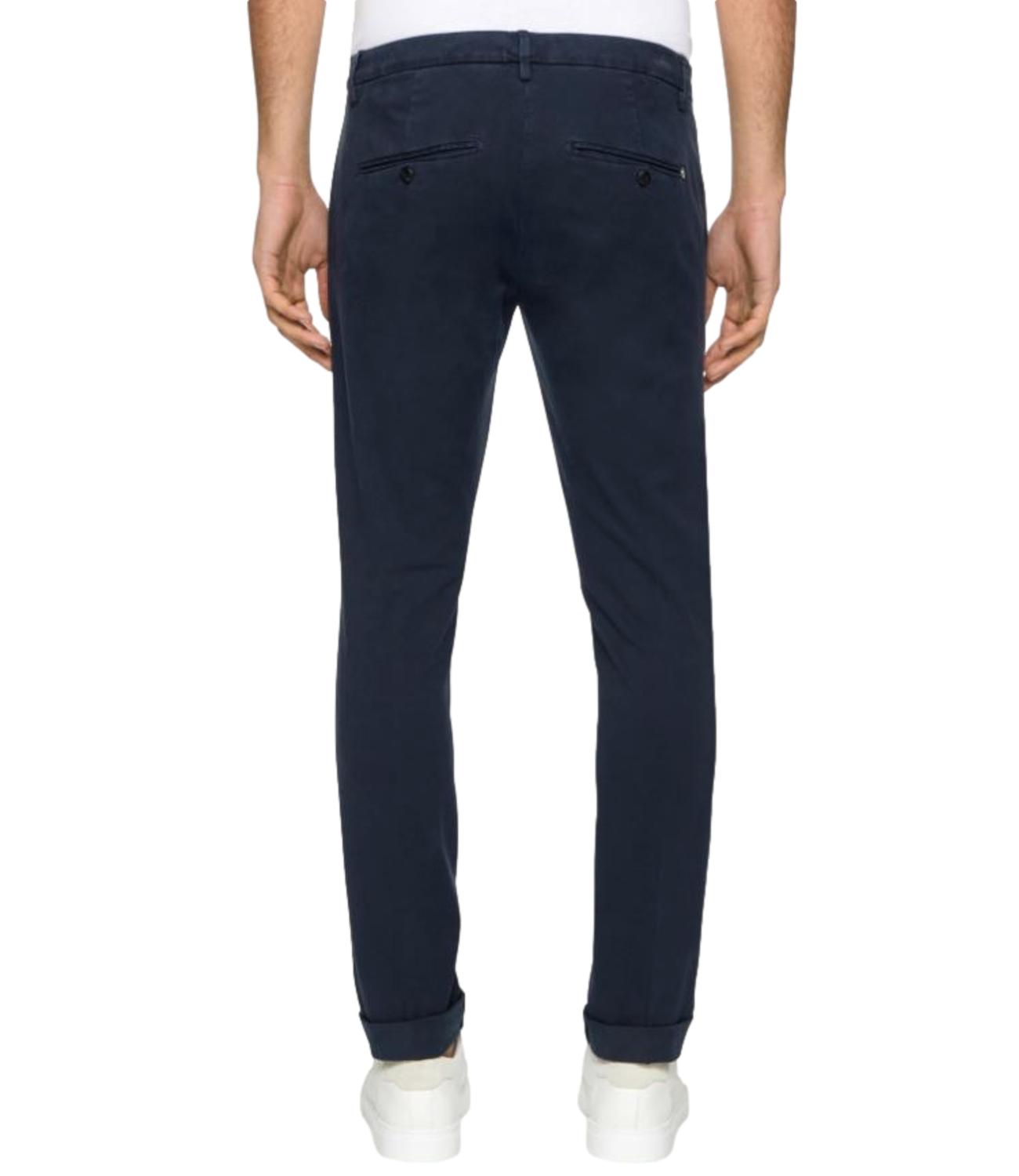 Pantaloni blu Dondup Gaubert slim chino