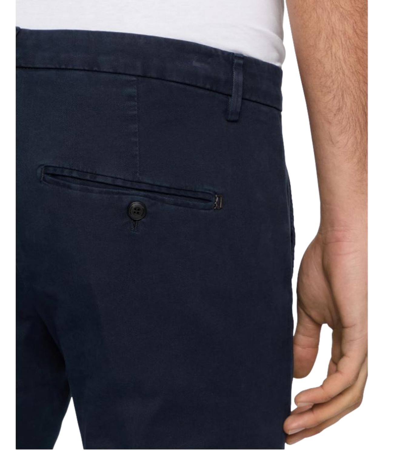Pantaloni blu Dondup Gaubert slim chino
