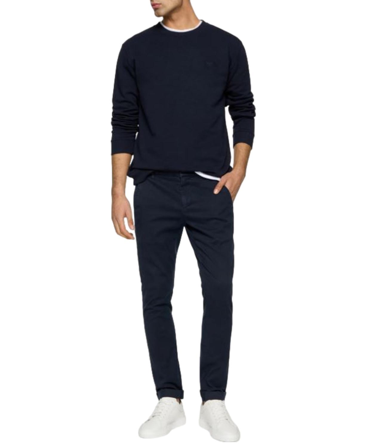 Pantaloni blu Dondup Gaubert slim chino