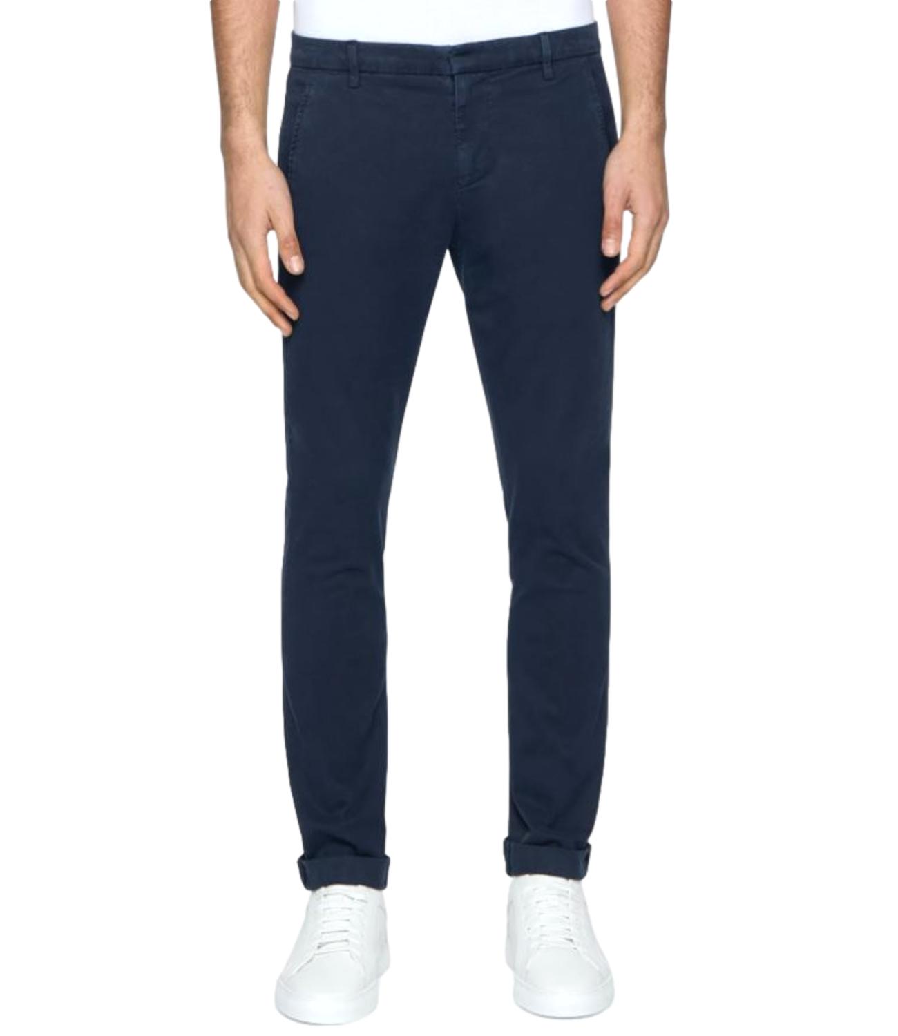 Pantaloni blu Dondup Gaubert slim chino