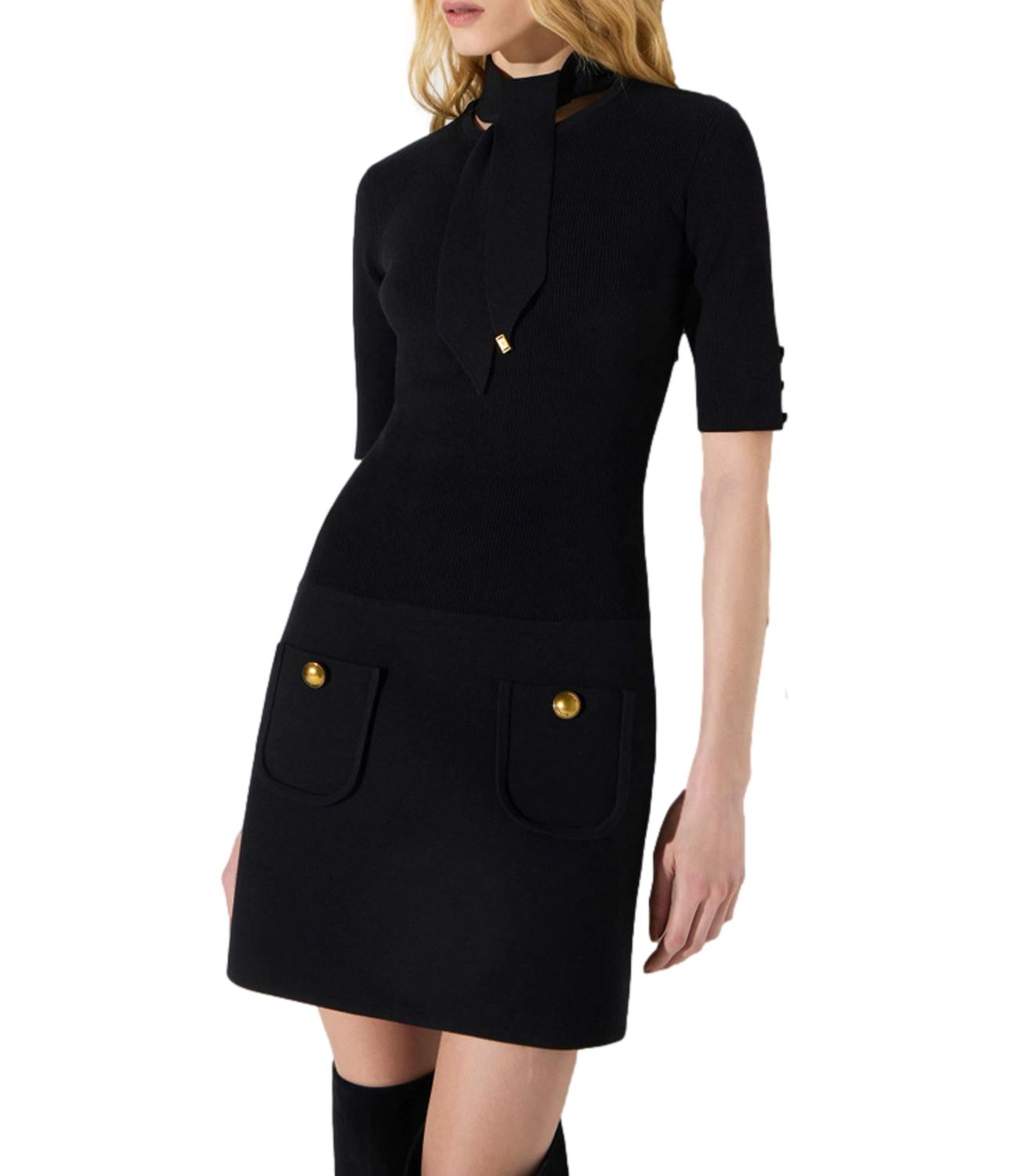 EF Mini abito in maglia nero donna