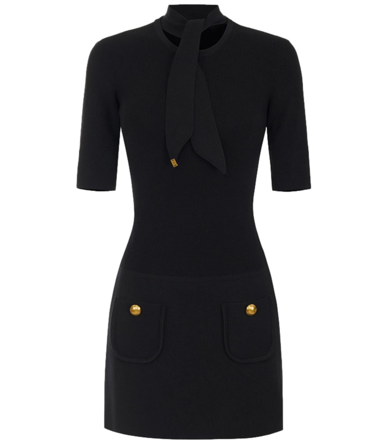 EF Mini abito in maglia nero donna
