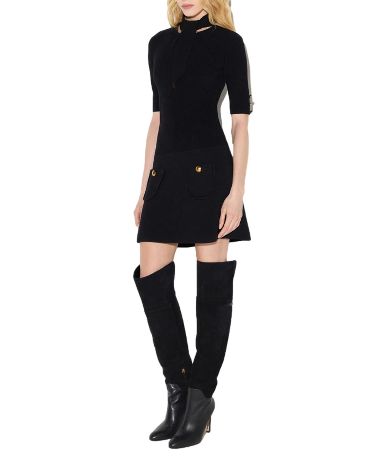 EF Mini abito in maglia nero donna