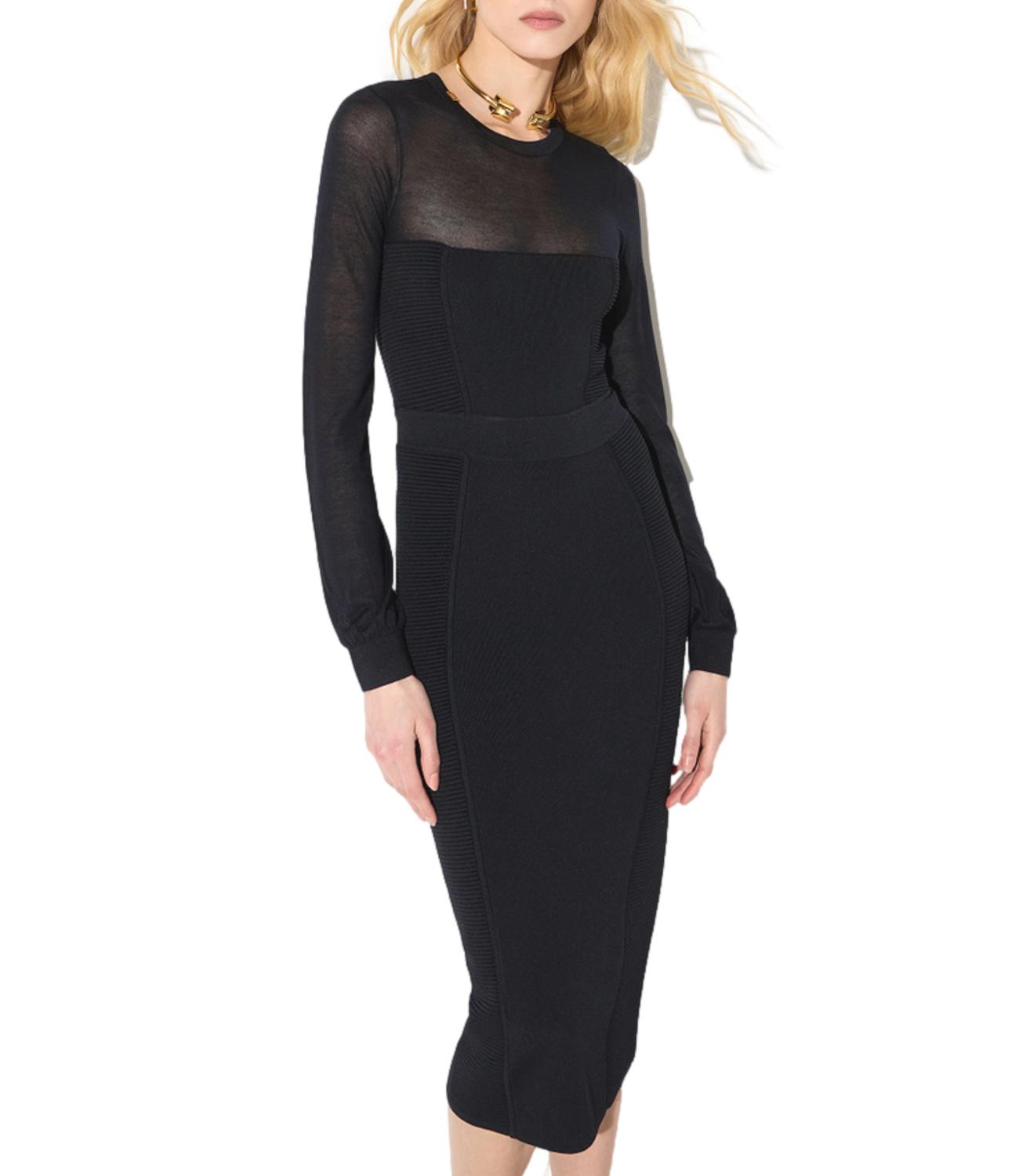EF Abito in maglia nero donna