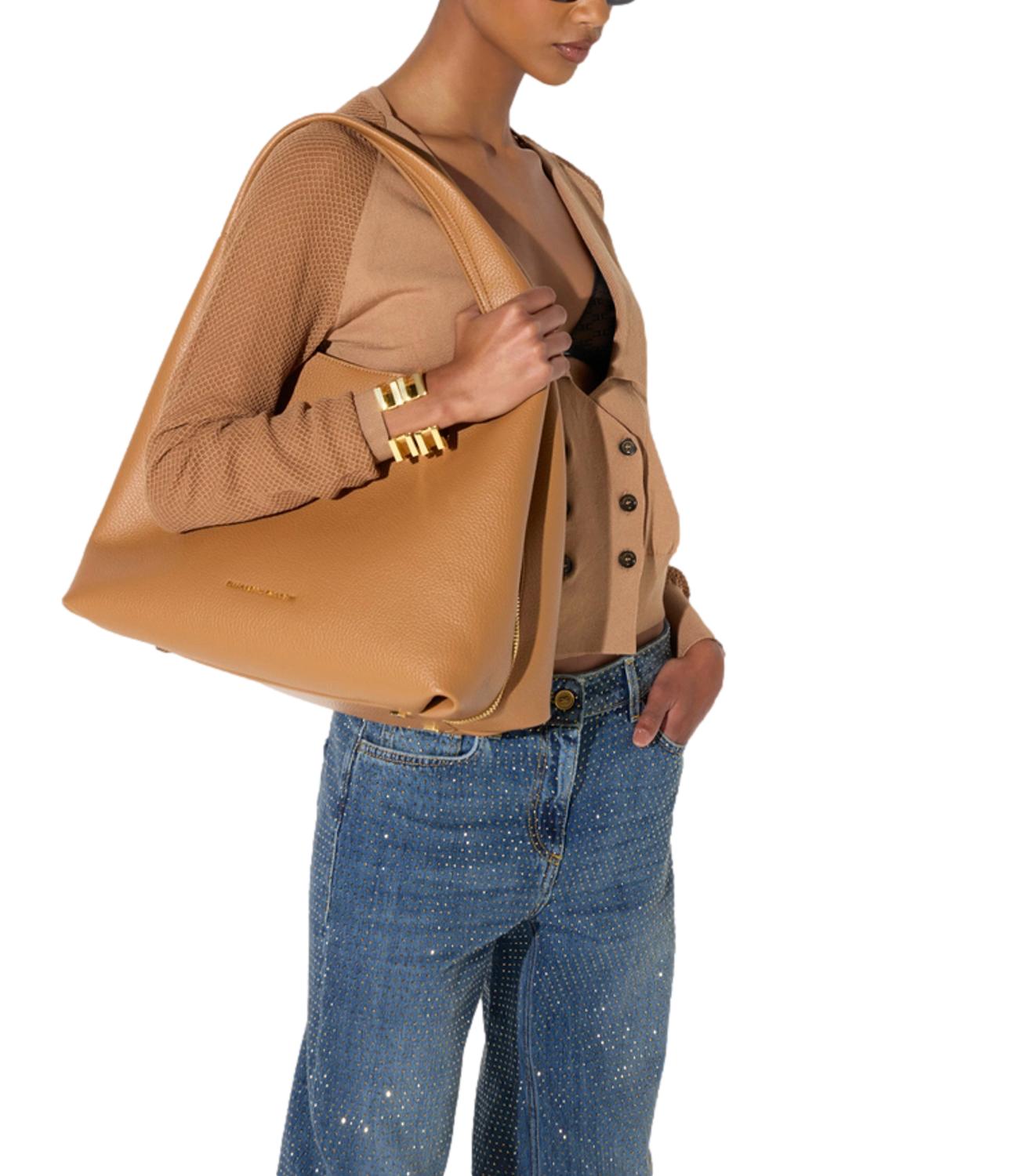 EF Borsa Hobo marrone daino donna