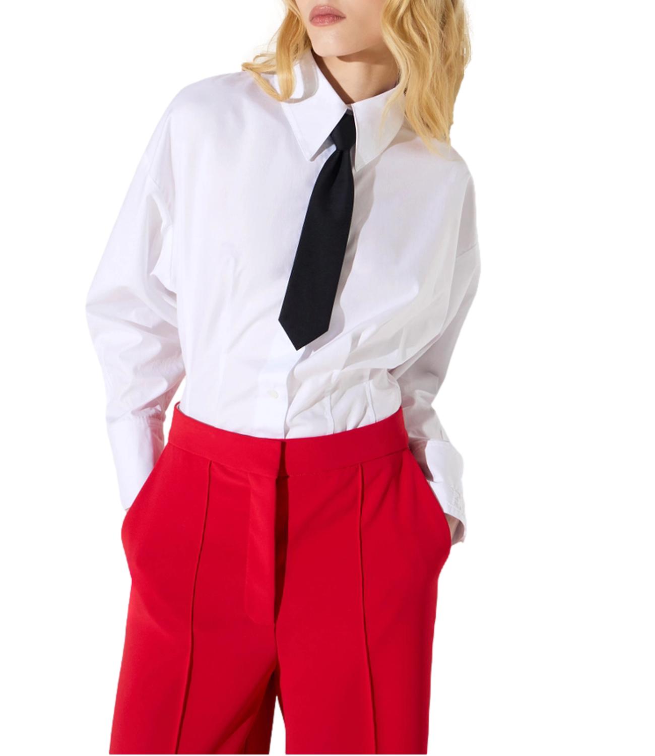 EF Camicia in popeline bianco donna