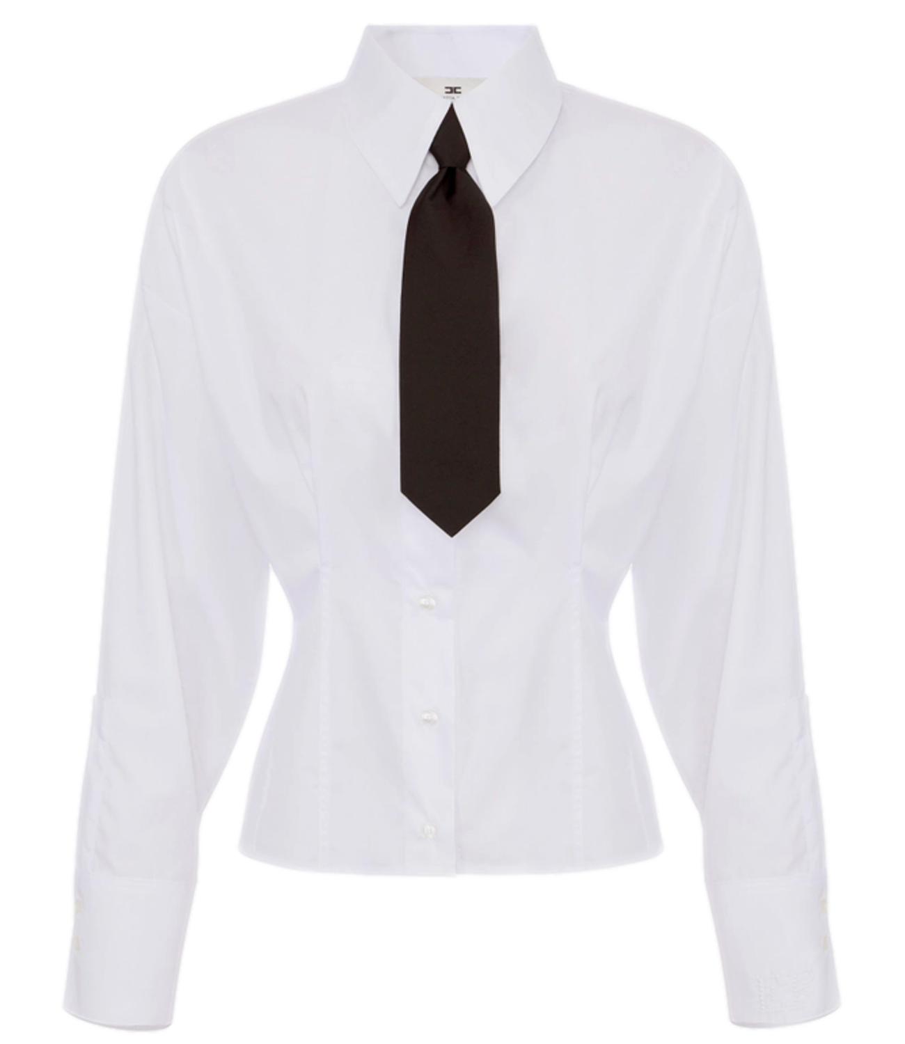EF Camicia in popeline bianco donna