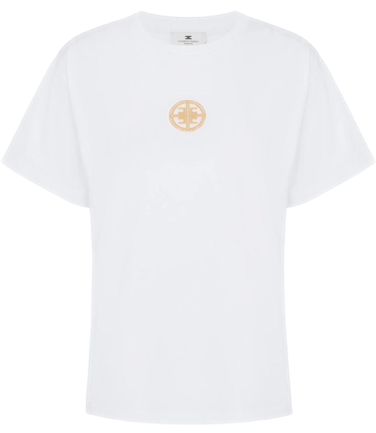 EF T-Shirt in cotone bianco donna