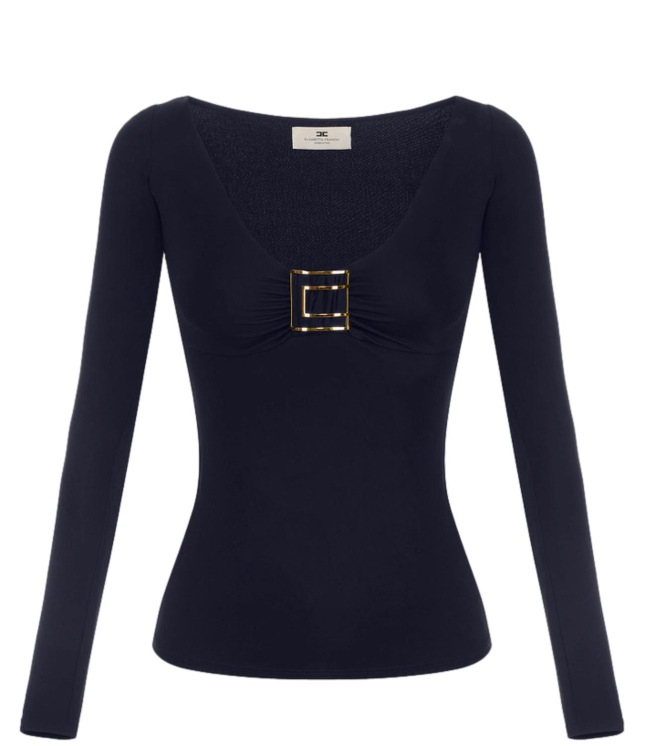 EF Maglia maniche lunghe blu donna