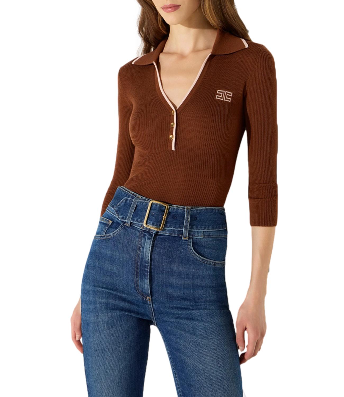 EF Maglia Polo sigaro nude donna