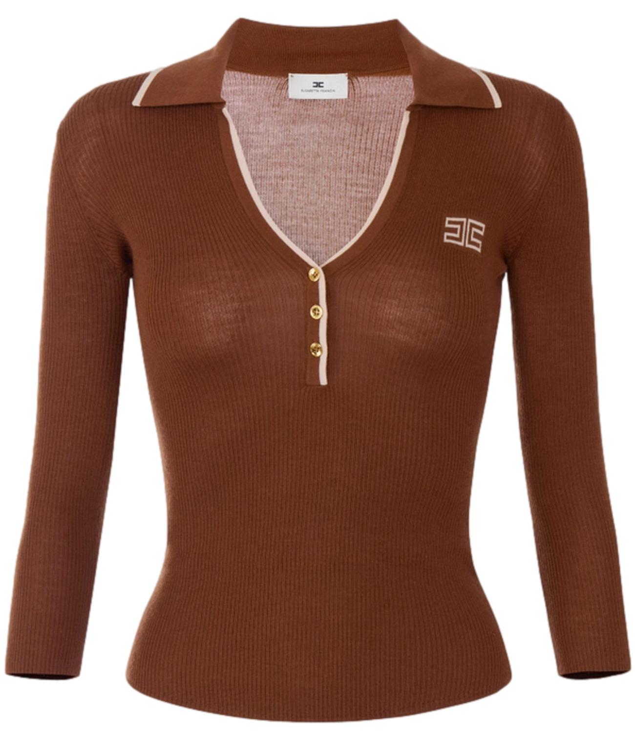 EF Maglia Polo sigaro nude donna