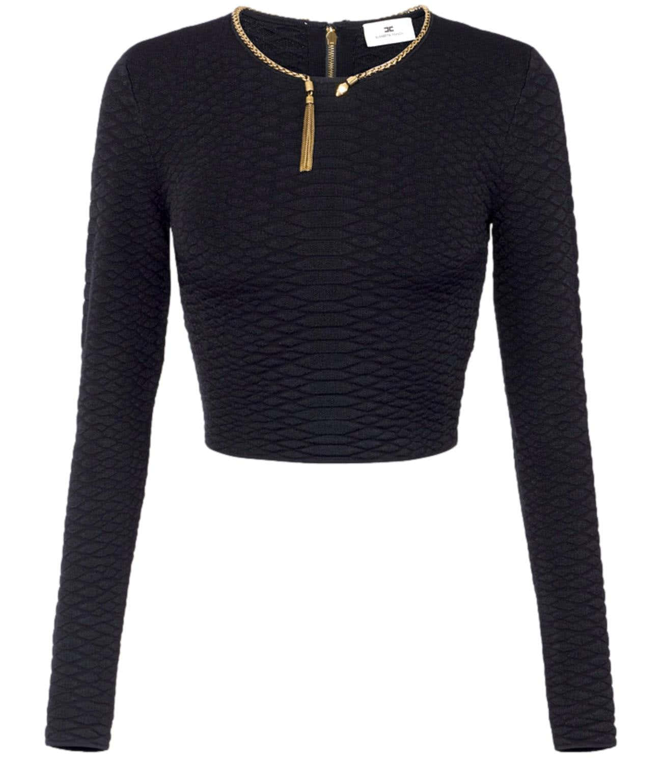 EF Maglia mancia lunga nero donna