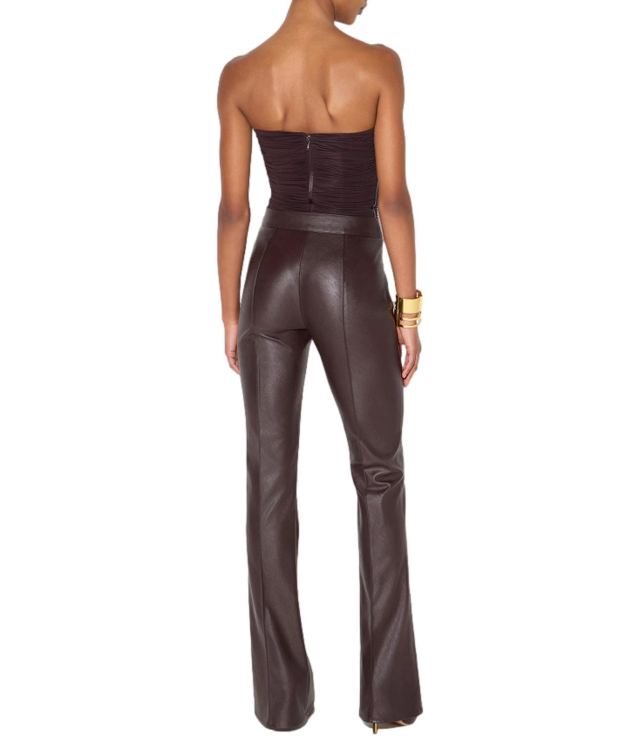 EF Pantalone ecopelle dark chocolate donna
