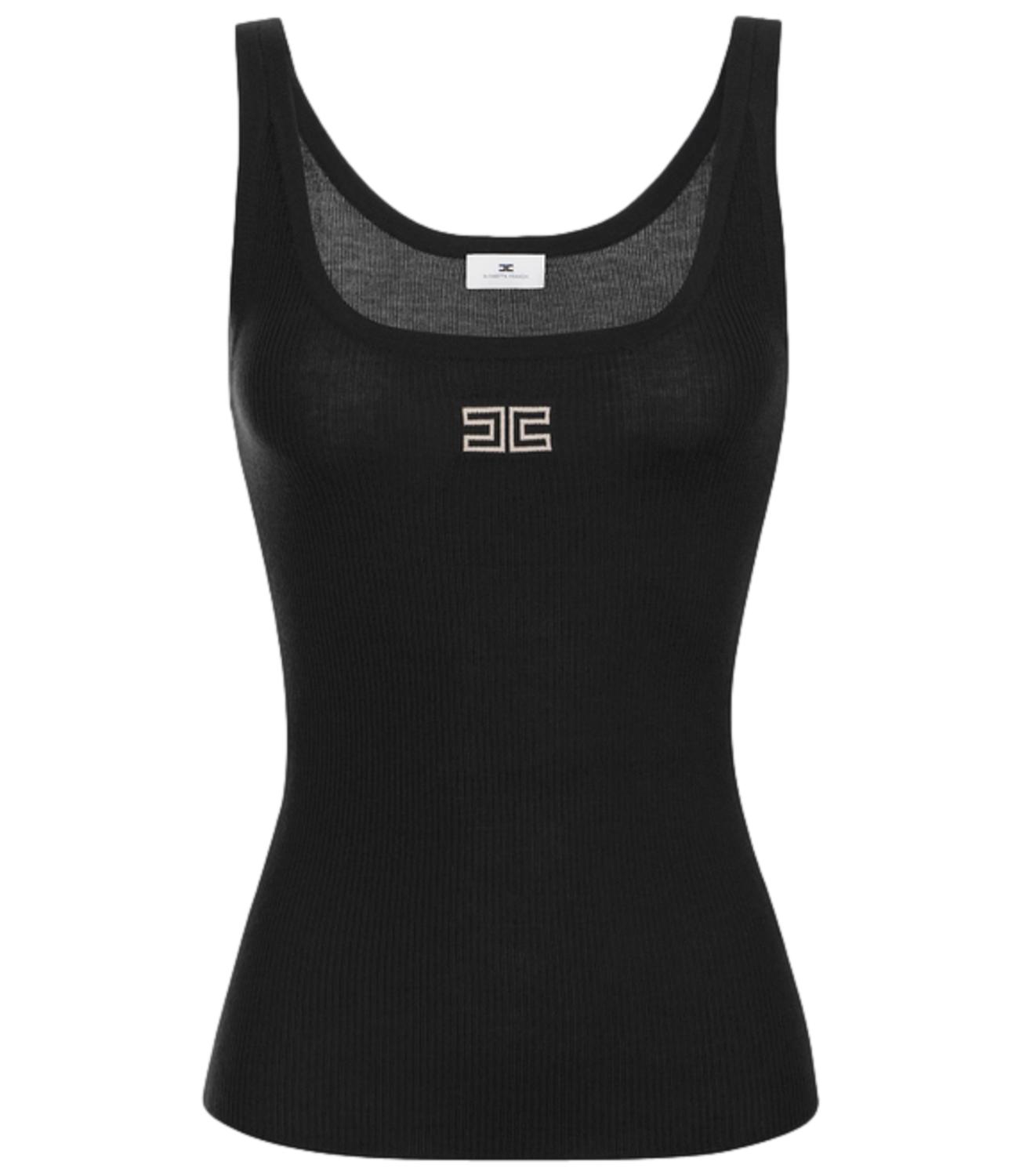 EF Top costine nero burro donna