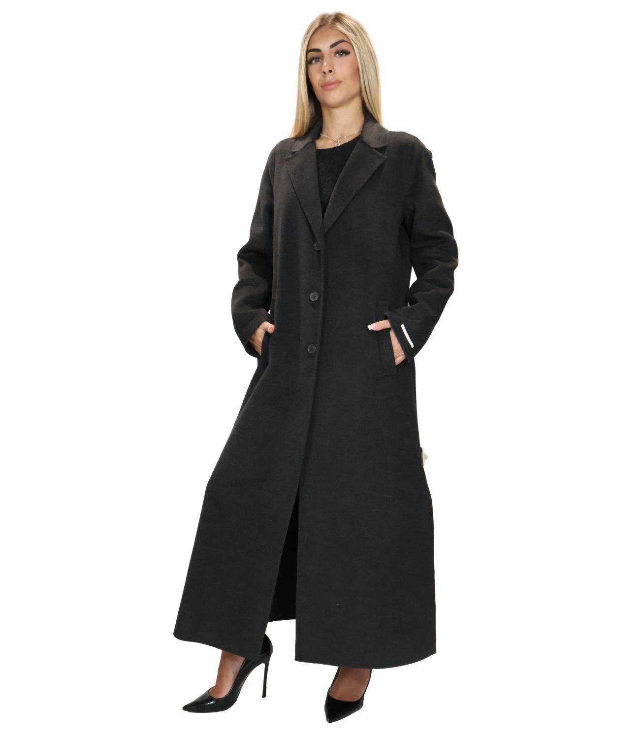 Emme Marella Cappotto Emmacciuga Grigio Scuro Melange Donna