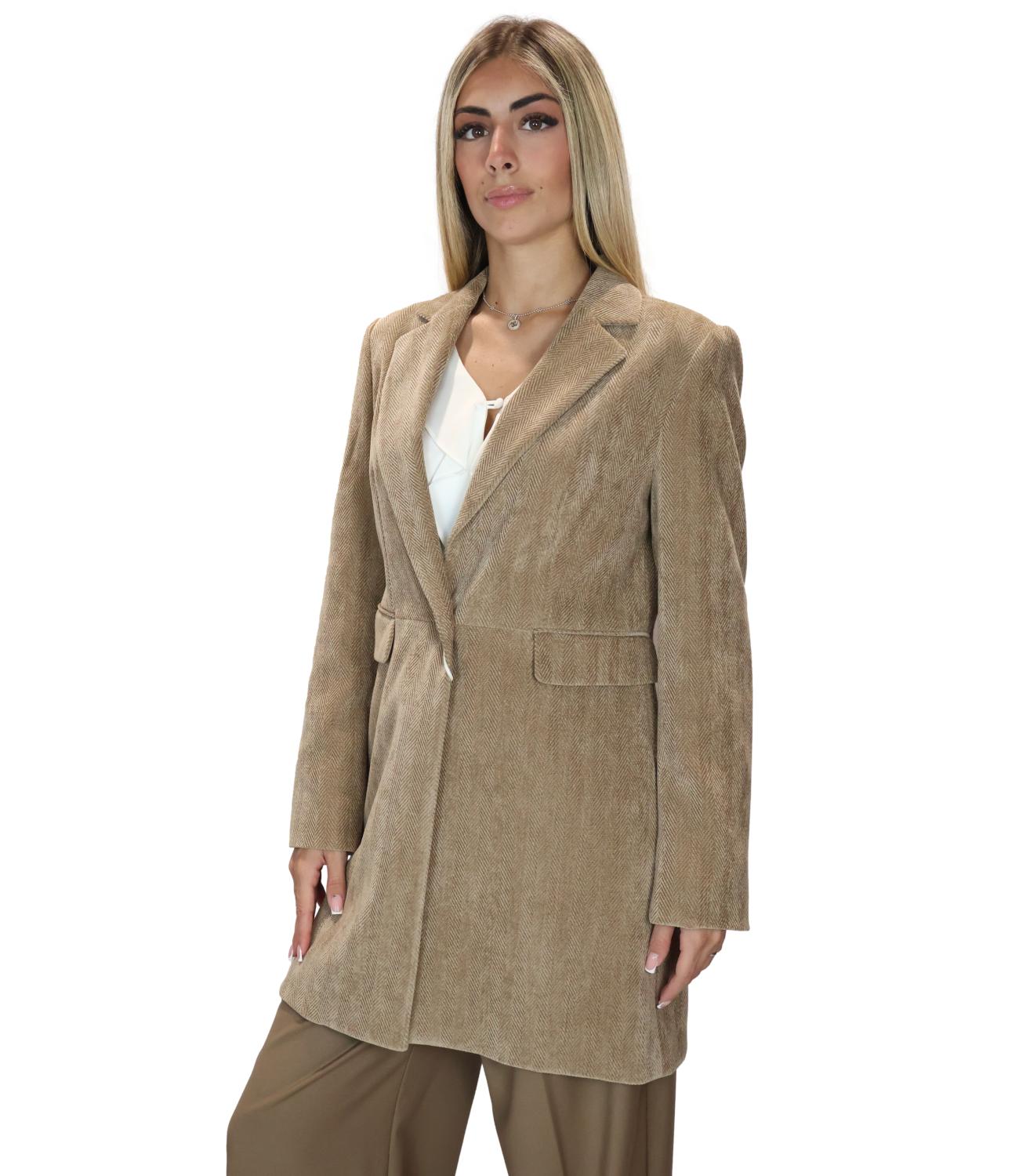 Emme Marella Giaccone Emmverve Beige Donna