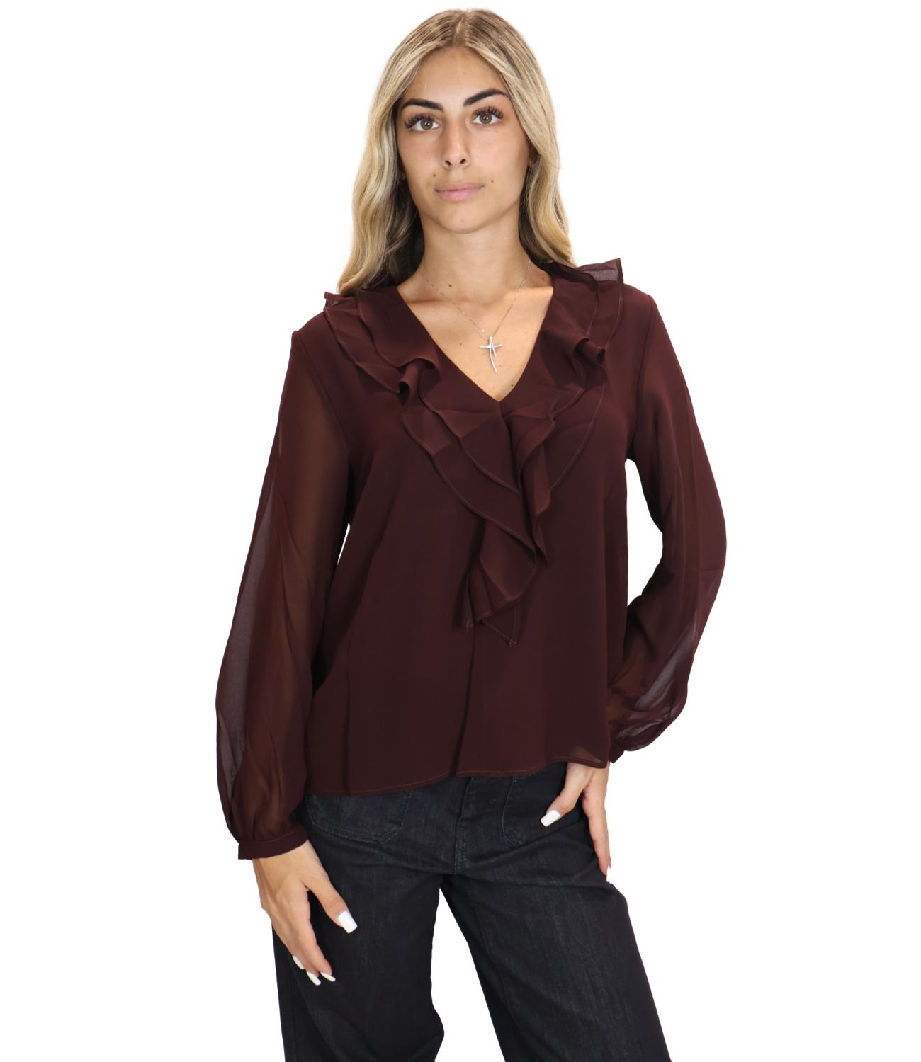 Emme Marella Camicia Emmlusso Bordeaux Donna