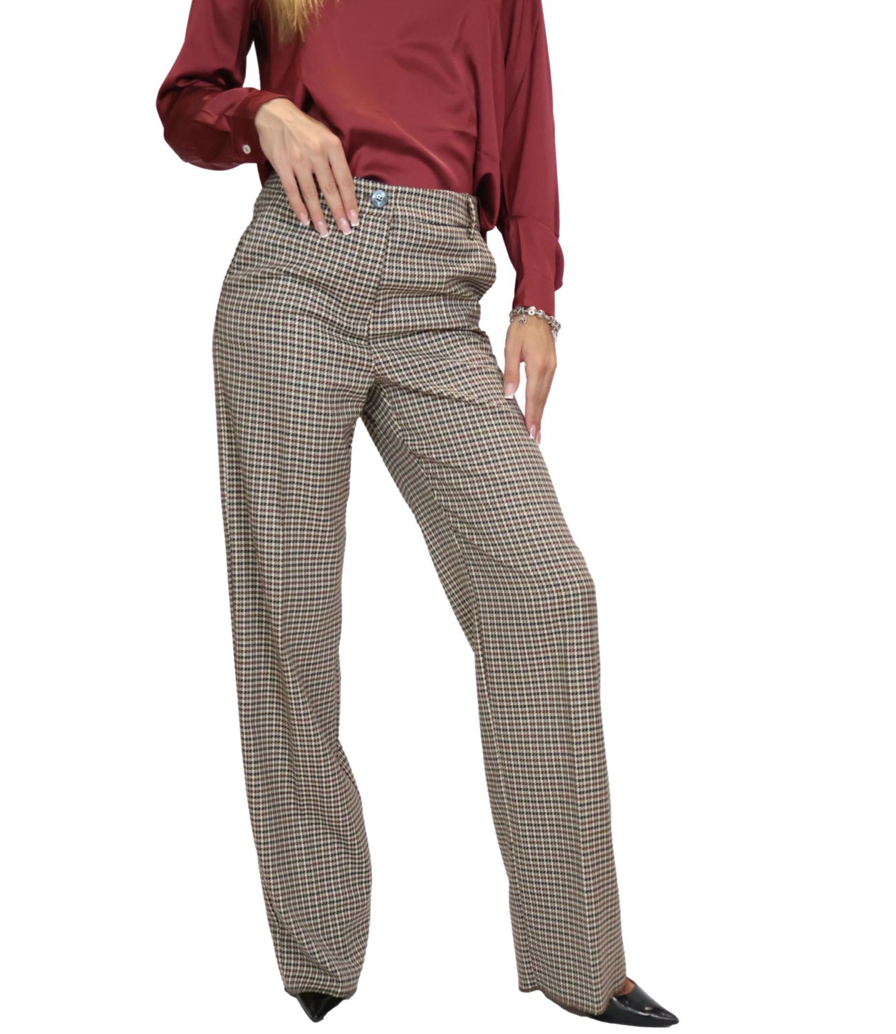 Emme Marella Pantalone Emmamato Bianco Lana Donna