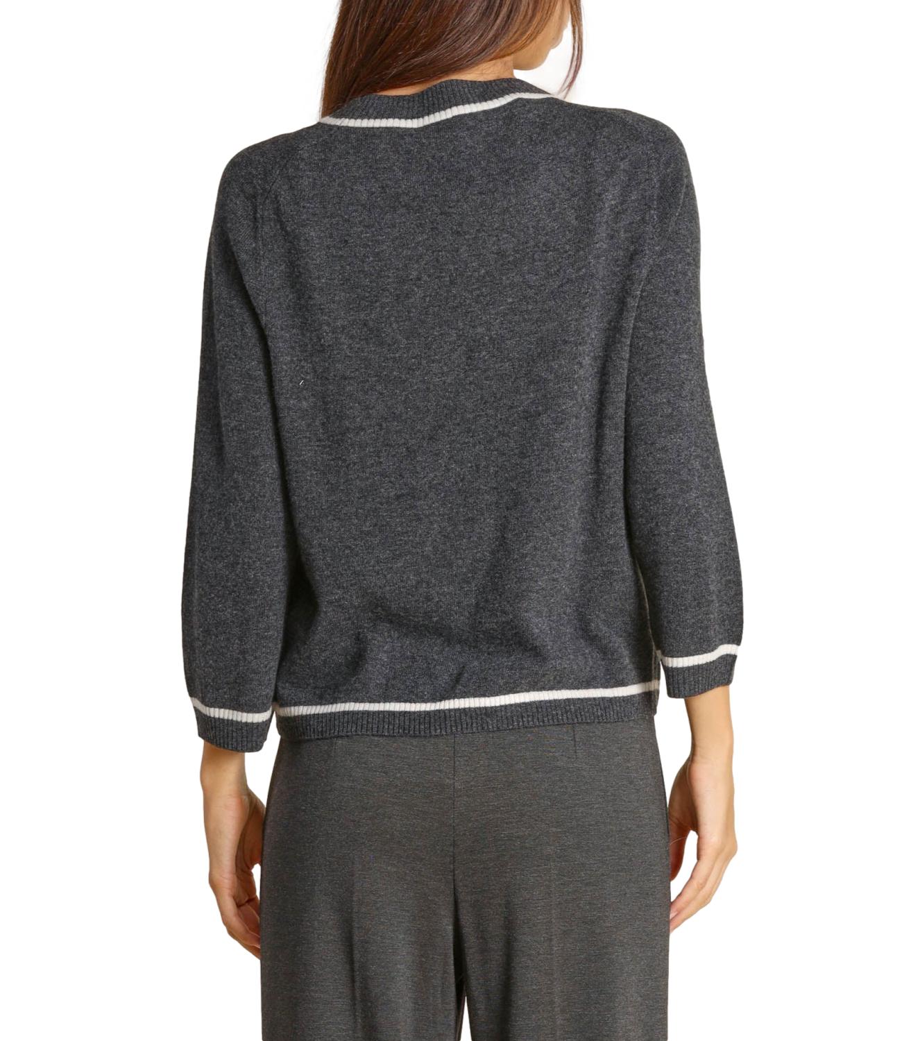 Emme Marella Maglia Emmegrege Grigio Scuro Melange Donna