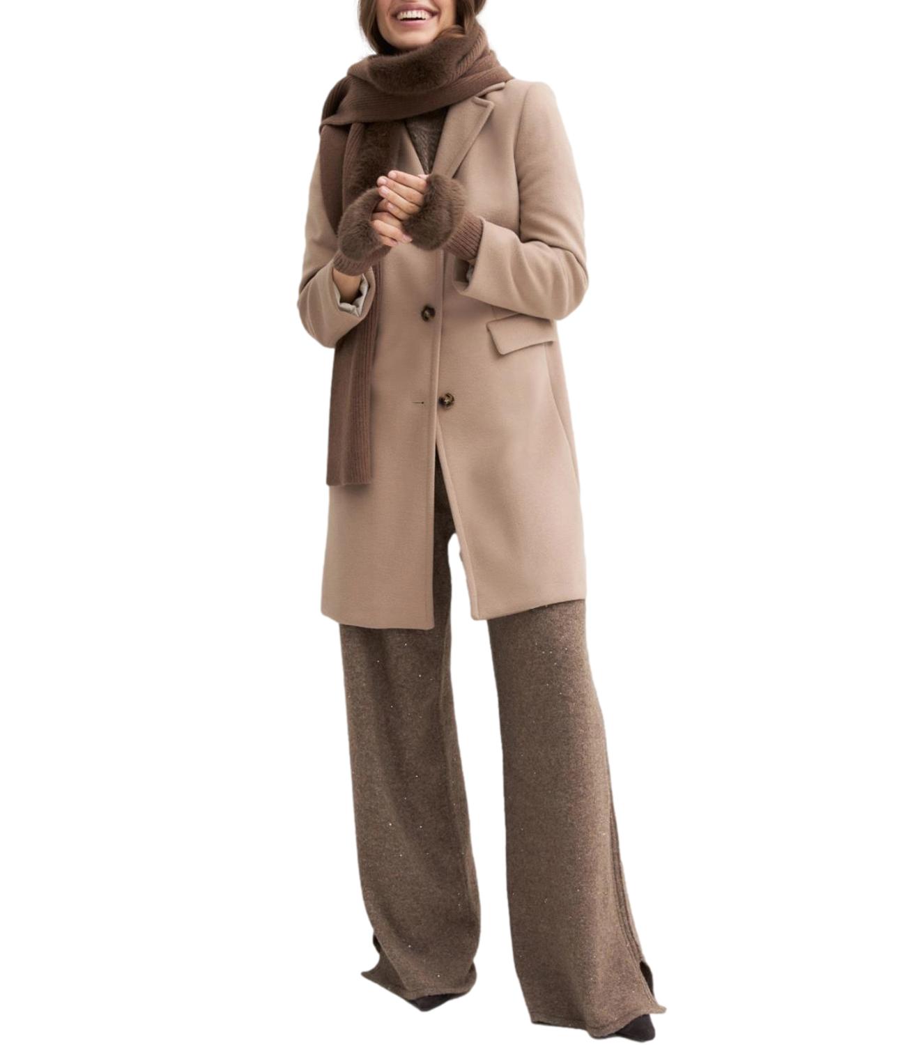 Emme Marella Cappotto Emmstagno Nocciola Donna