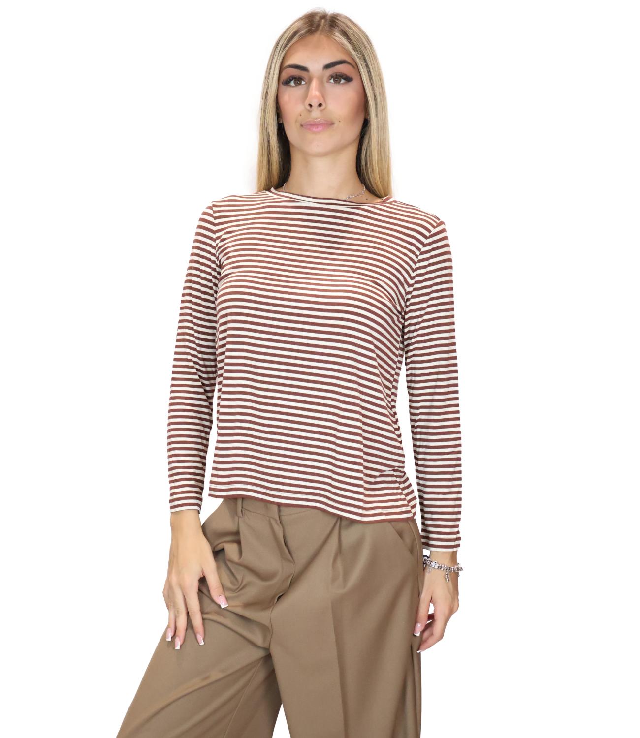 Emme Marella T-shirt Emmmora Riga Noce Donna