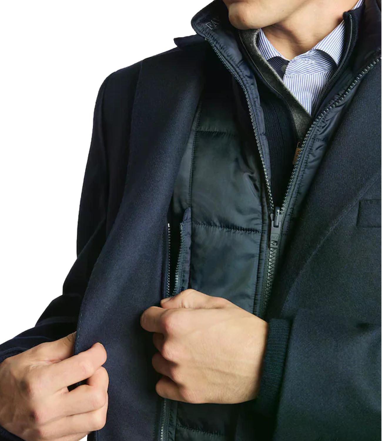 Fay cappotto Double Coat blu uomo
