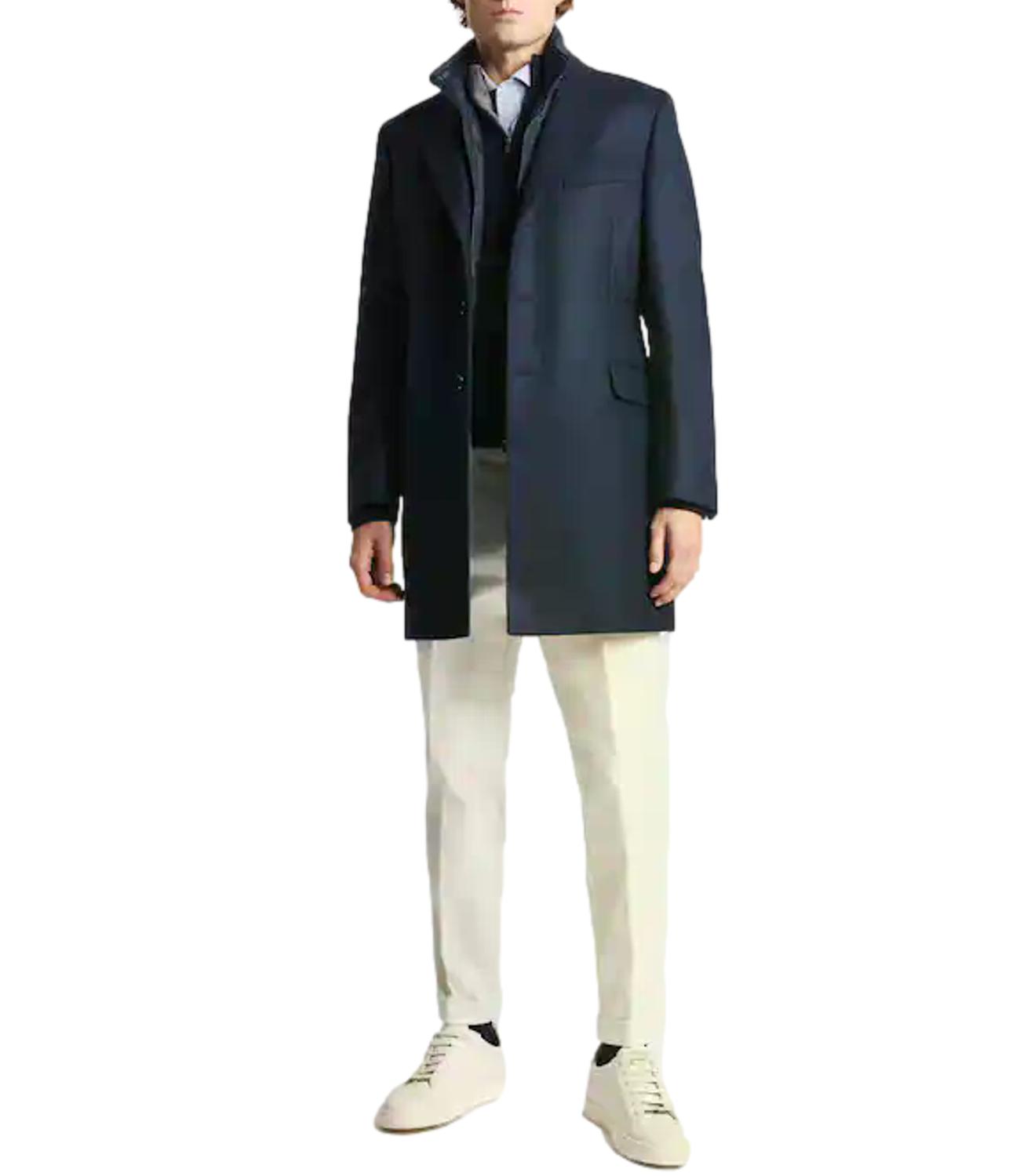 Fay cappotto Double Coat blu uomo