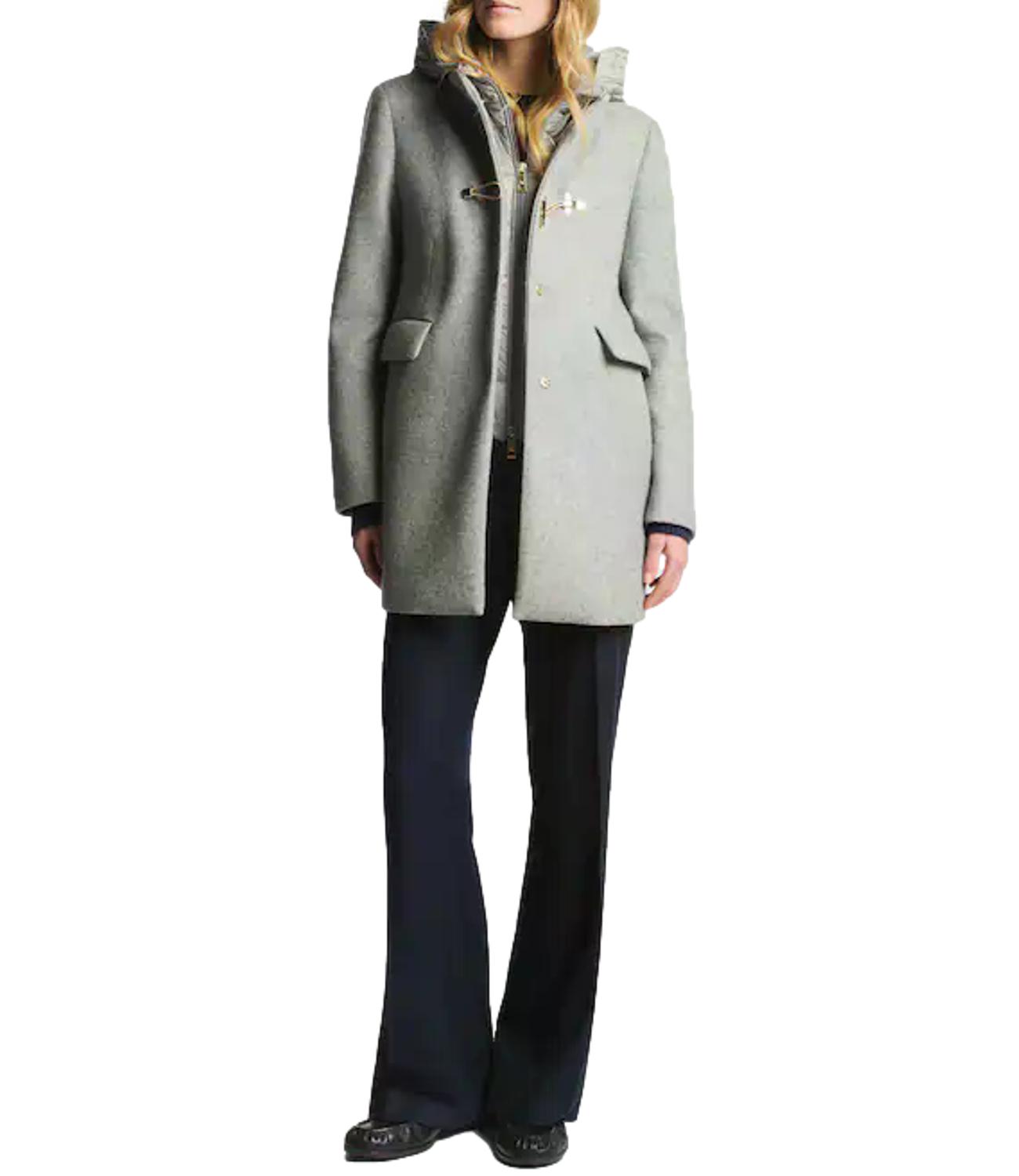 Fay cappotto in panno grigio chiaro donna