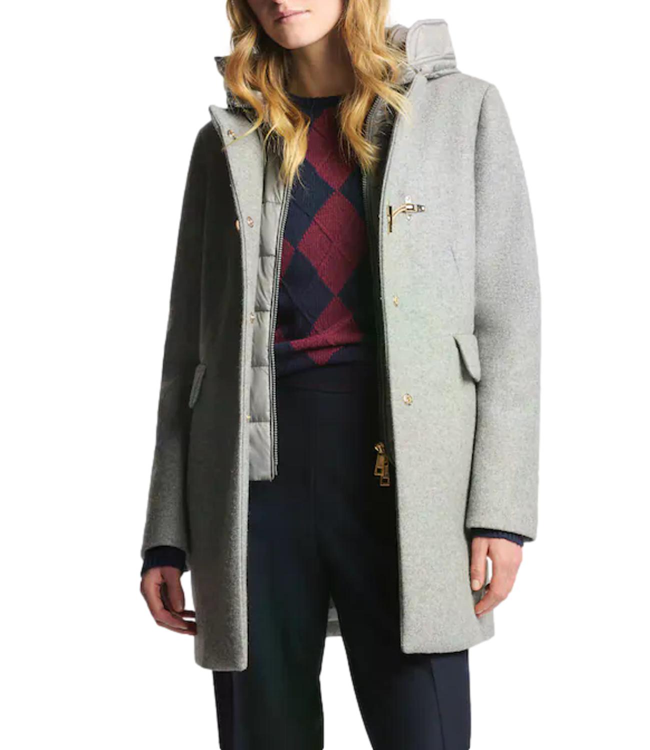 Fay cappotto in panno grigio chiaro donna