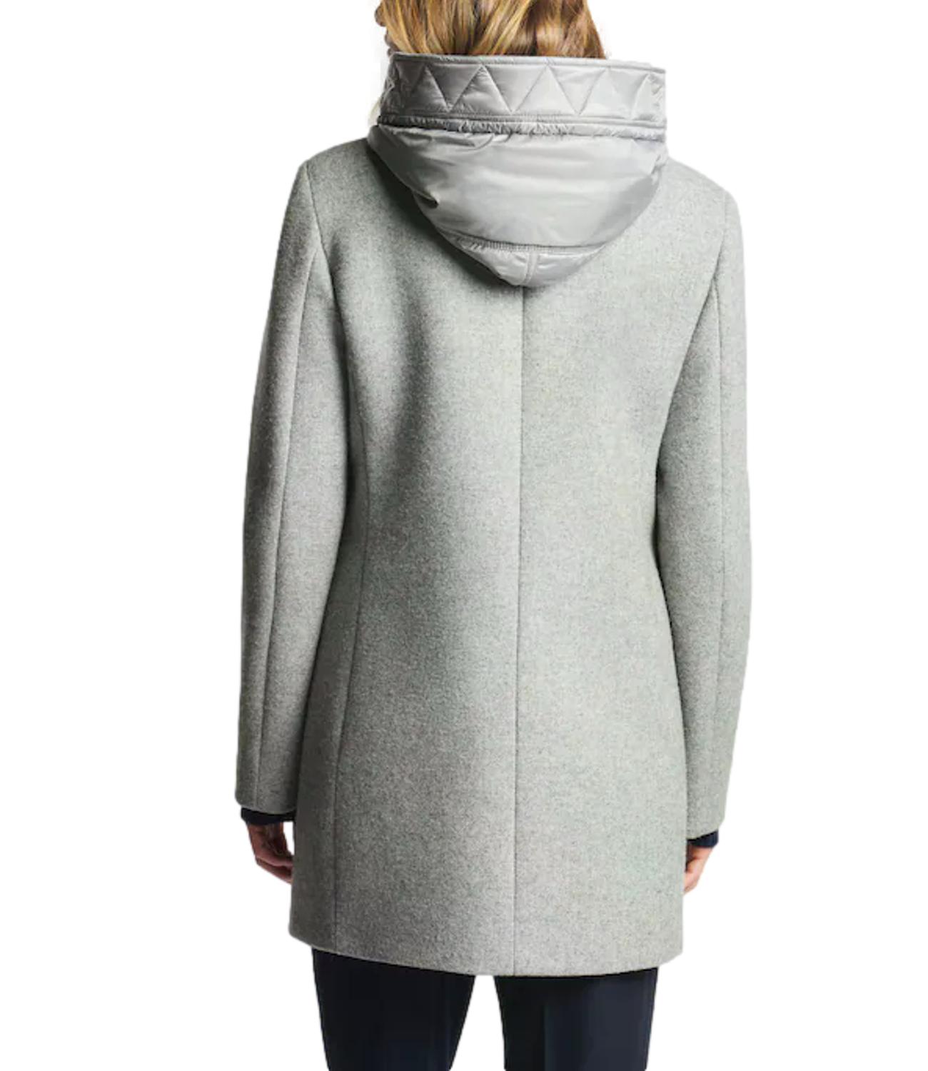 Fay cappotto in panno grigio chiaro donna