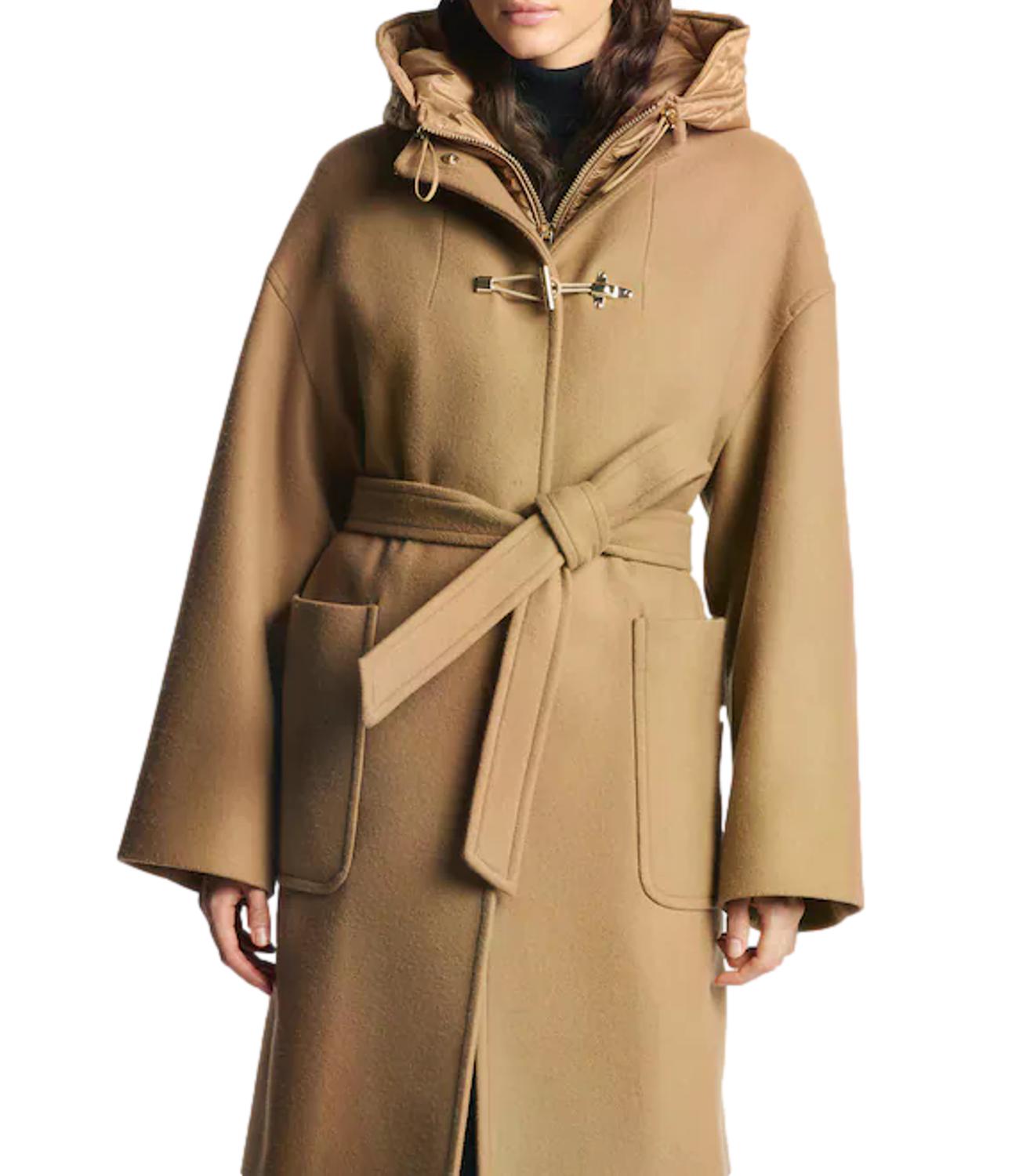 Fay cappotto in panno e cashmere cammello donna
