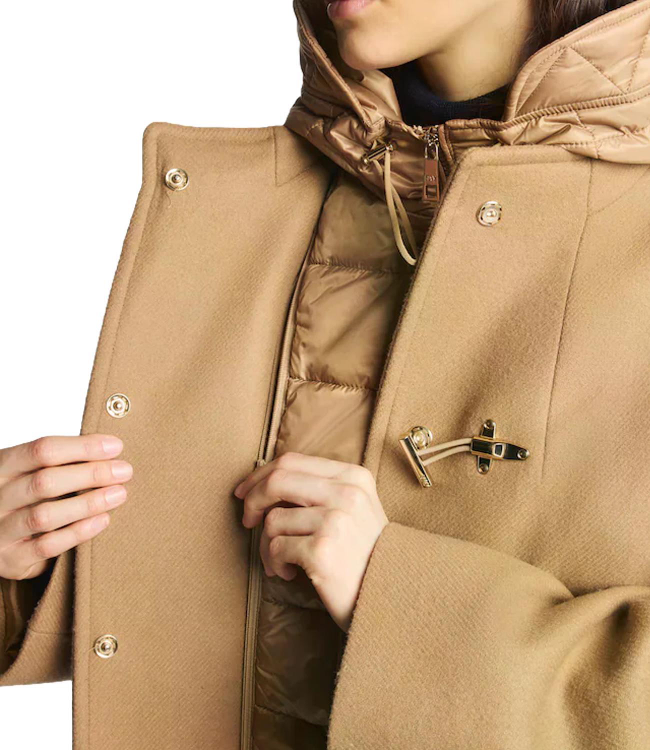 Fay cappotto in panno e cashmere cammello donna