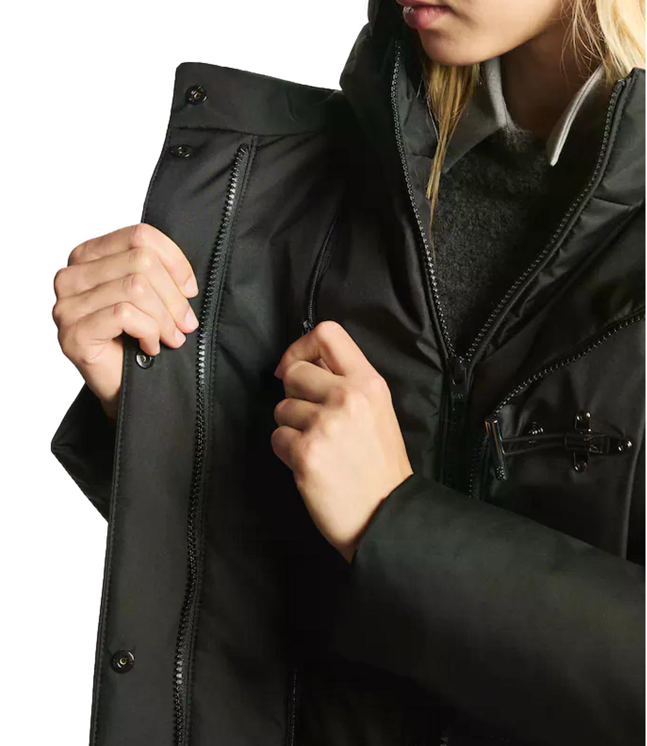 Fay Toggle Coat Tecnico nero donna