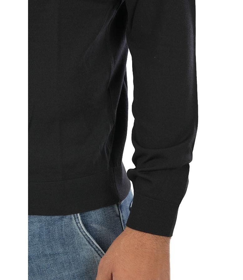 Filippo De Laurentiis Girocollo Lana Merino Extra Fine Blu Navy