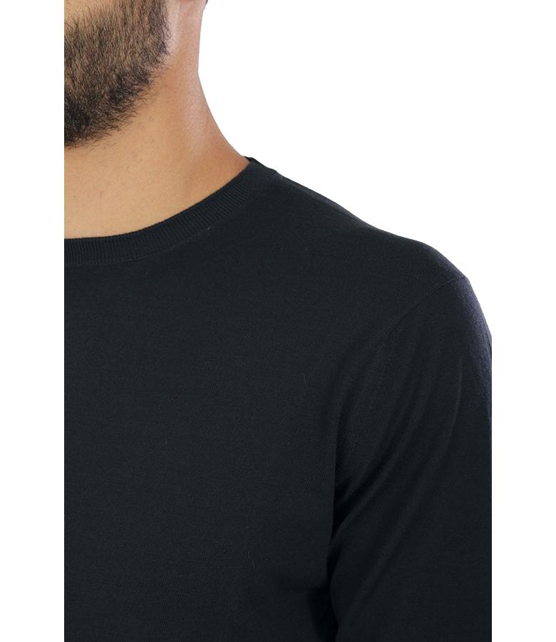 Filippo De Laurentiis Girocollo Lana Merino Extra Fine Blu Navy