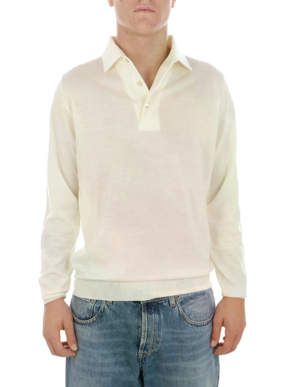 Polo Filippo De Laurentiis Collo Con Paramontura Latte