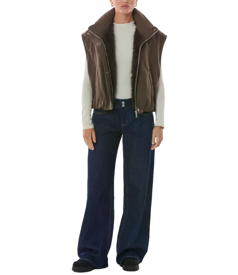 Giovanni Paris Gilet Lyora Marrone Donna