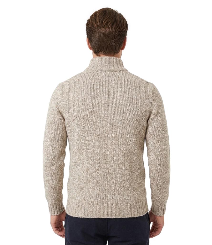 Gran Sasso pullover Tre bottoni melange beige
