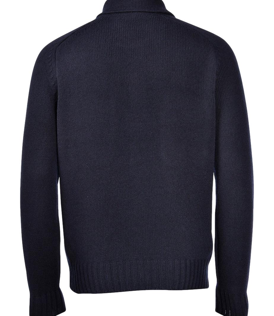 Cardigan polo Gran Sasso blu uomo