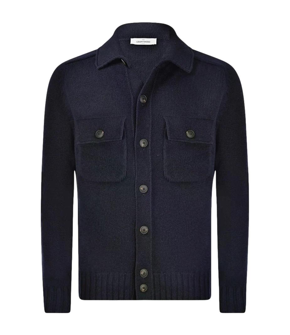 Cardigan polo Gran Sasso blu uomo