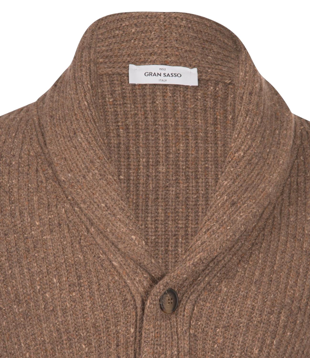 Cardigan bottonato a maglia inglese