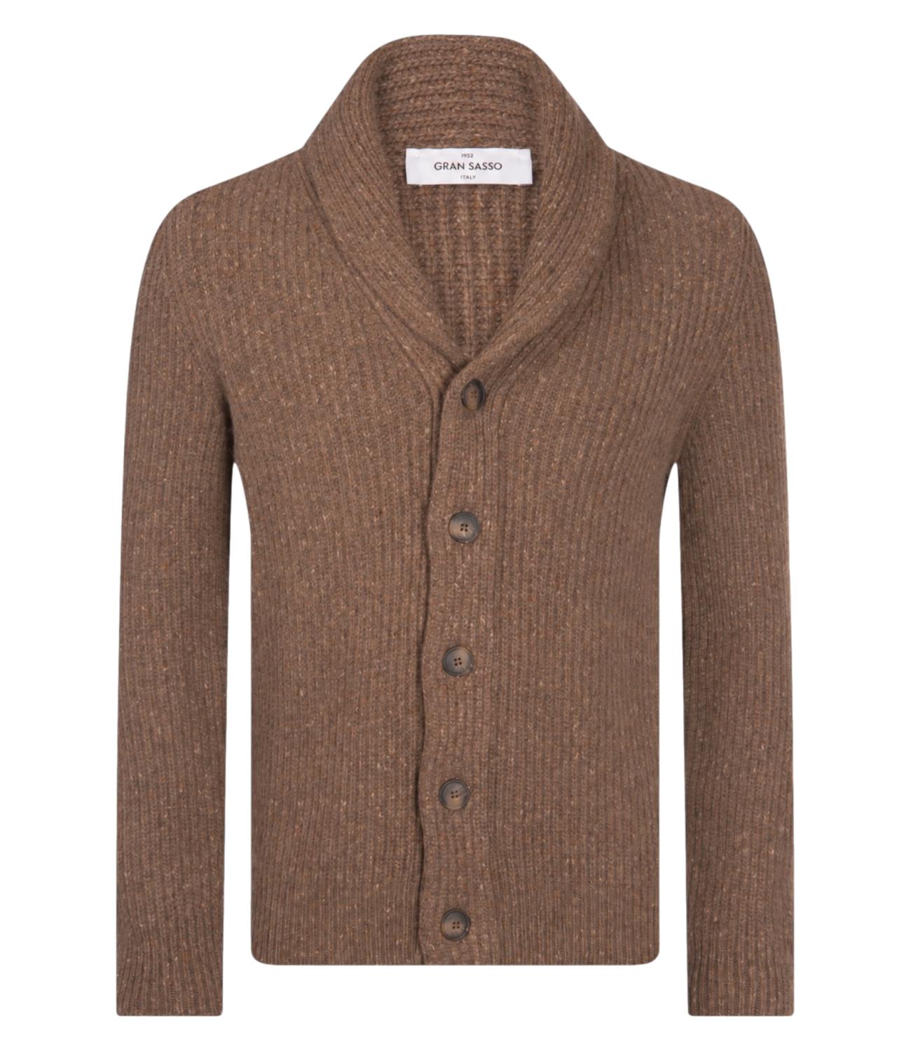 Cardigan bottonato a maglia inglese