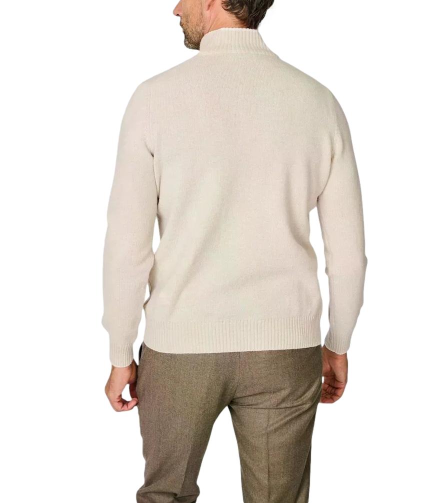 Gran Sasso Lupo collo alto con bottoni beige uomo