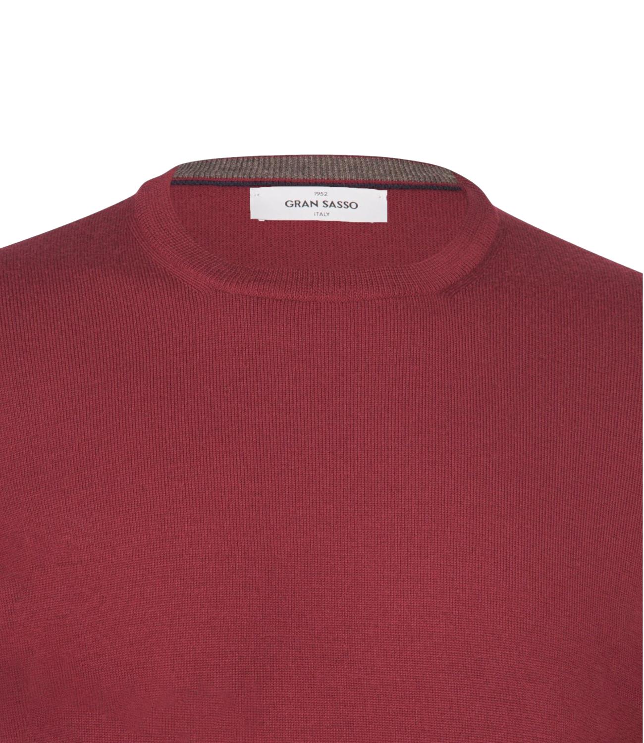 Paricollo gran sasso non rasato bordeaux uomo