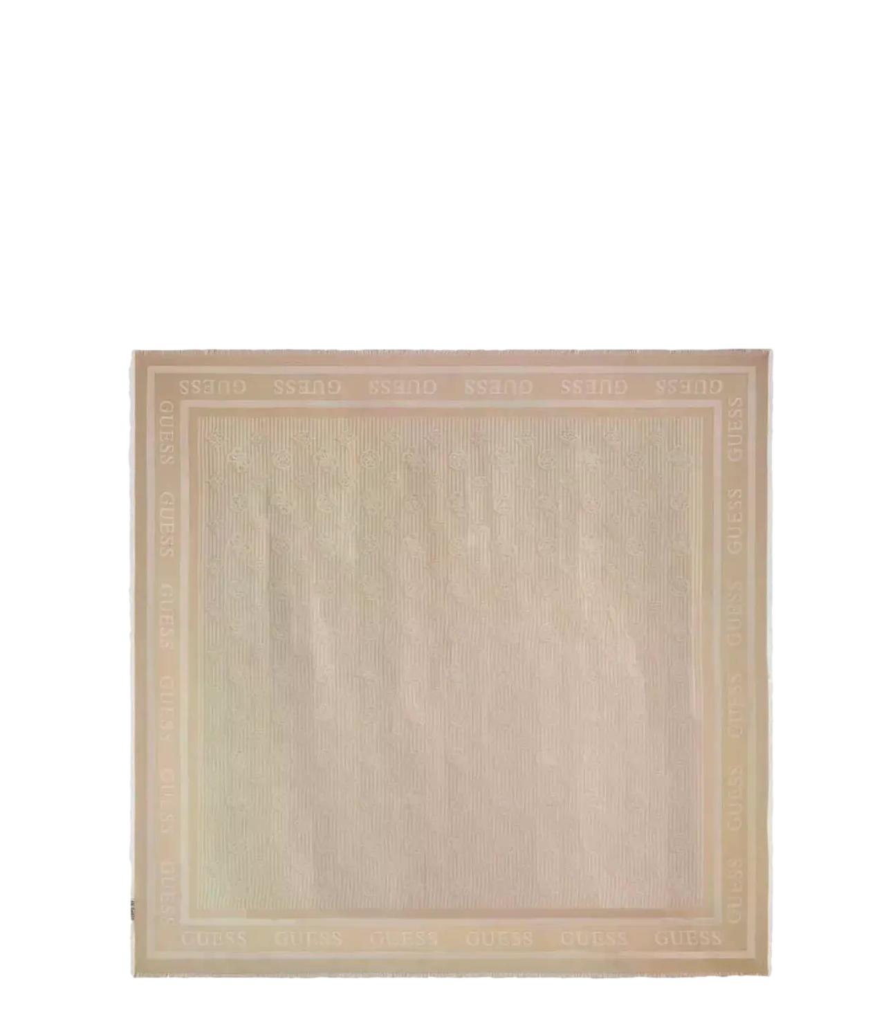 Guess Kefiah Ella Logo Beige Donna