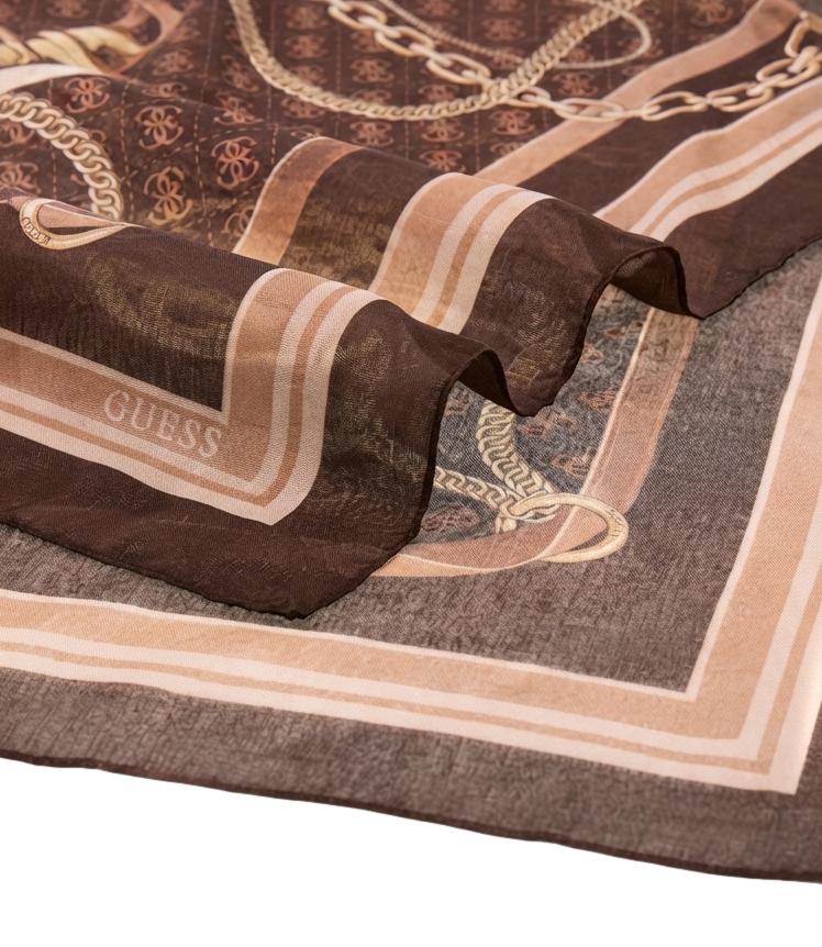 Guess Sciarpa Kefiah Brown Donna