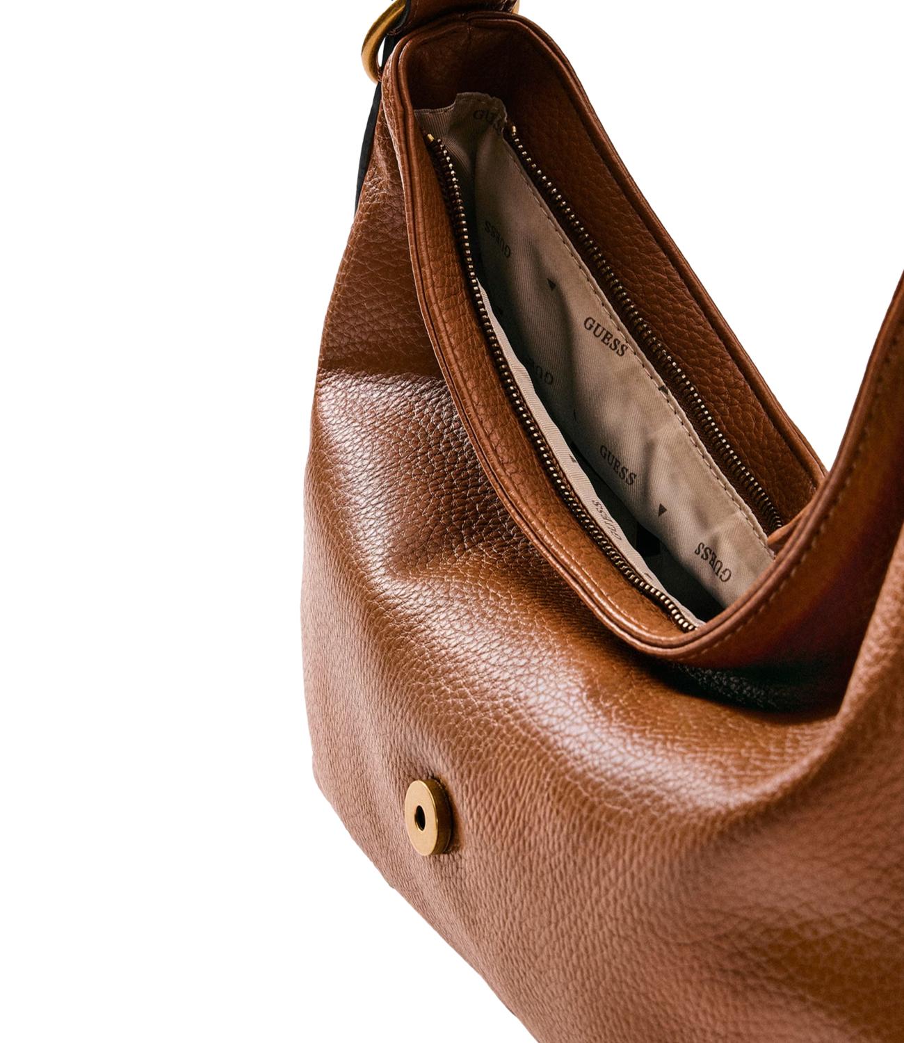 Guess Camden Shoulder Bag Media Cognac Donna